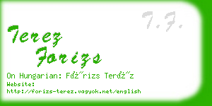 terez forizs business card