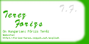 terez forizs business card